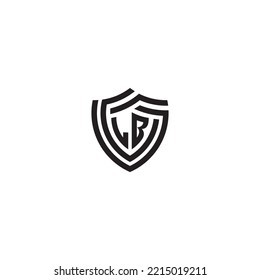 BL abstract line shield concept in high quality professional design that will print well across any print media