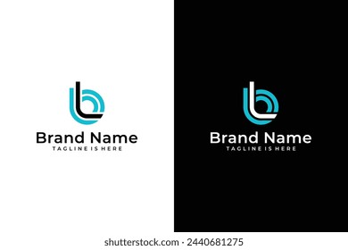 BL abstract vector letter logo