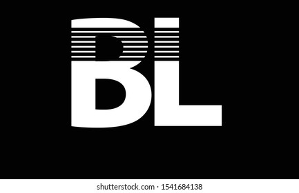 BL abstract vector logo monogram template
