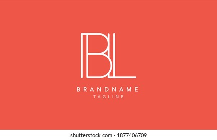 BL Alphabet initial Letter Monogram Icon Logo vector illustration