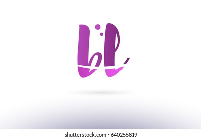 bl b l calligraphy alphabet letter logo 