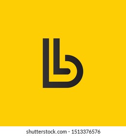 BL or B L letter alphabet logo design in vector format.