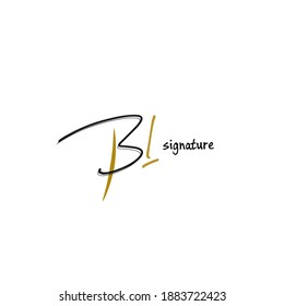 BL beauty handwritten logo for identity