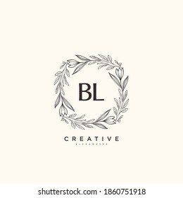 BL Beauty Vektor erste Logo-Kunst, handschriftlich Logo der ersten Signatur, Hochzeit, Mode, Jewerly, Boutique, Blumen und botanisch mit kreativen Vorlage für jedes Unternehmen oder Unternehmen.