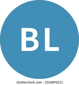 BL (blue) color abbreviation two letter icon