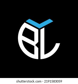  BL kreatives Kreis Buchstaben Logo Konzept. BL-Buchstaben-Design.
