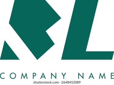 BL criativo moderno abstrato carta logotipo vetor design. Utilizável para sua empresa ou empresa e identidade da marca.