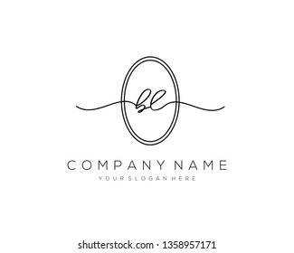 BL handwriting initial  logo vector