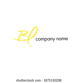 BL handwritten logo for identity
