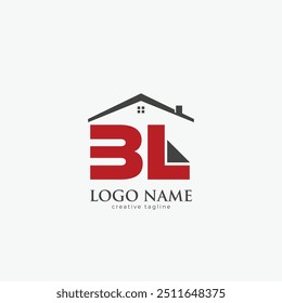 Logotipo inicial BL, modelo vetorial totalmente editável do logotipo da letra BL