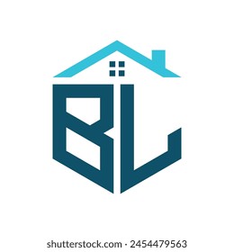 BL House Logo Design Template. Letter BL Logo for Real Estate, Construction or any House Related Business