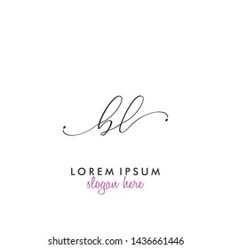 BL Initial beauty monogram logo vector