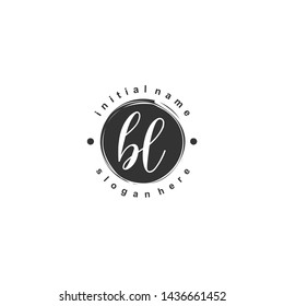 BL Initial beauty monogram logo vector