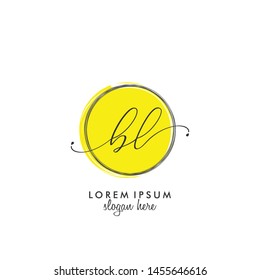 BL Initial beauty monogram logo vector