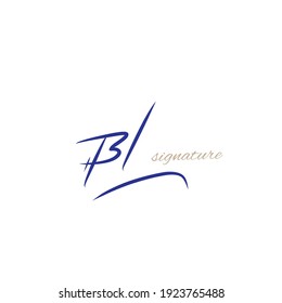 BL initial branch logo with beauty monogram and elegant logo design
