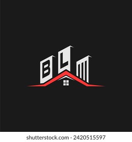 BL Initial Construction Real Estate Home Logo Design Vector