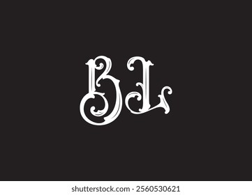 BL initial creative modern minimalist elegant logo design for luxury band company
