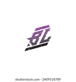 BL initial esport logo inspiration ideas for gaming team, youtube, twitch