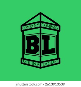BL Initial Explore this unique collection of alphabet house logos, featuring stylish letter combinations inside a geometric house outline. Perfect for branding