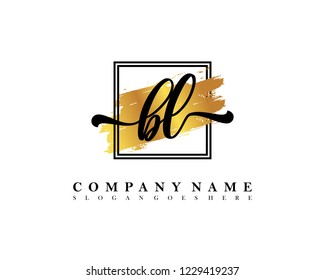 BL Initial handwriting logo concept