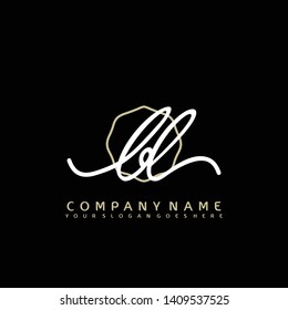 BL Initial handwriting logo concept