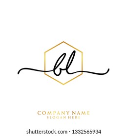 BL Initial handwriting logo template