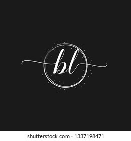 BL  Initial Handwriting logo template vector