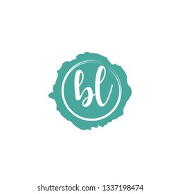 BL  Initial Handwriting logo template vector