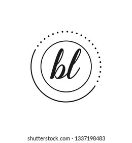 BL  Initial Handwriting logo template vector