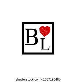 BL  Initial Handwriting logo template vector