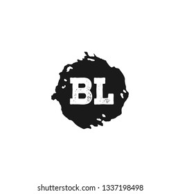 BL  Initial Handwriting logo template vector