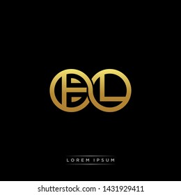 BL initial letter linked circle capital monogram logo modern template