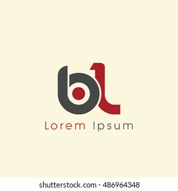 bl initial letter linked lowercase logo. b and l vector template design.