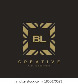 BL initial letter luxury ornament monogram logo template vector.