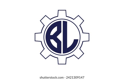 BL initial letter mechanical circle logo design vector template. industrial, engineering, servicing, word mark, letter mark, monogram, construction, business, company, corporate, commercial, geometric