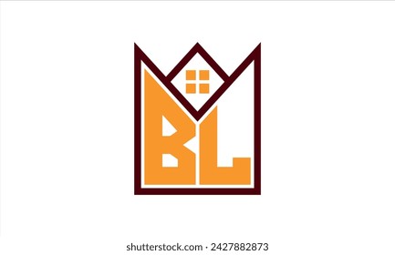 BL initial letter real estate builders logo design vector. construction, housing, home marker, property, building, apartment, flat, compartment, business, corporate, house rent, rental, commercial