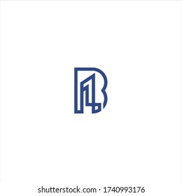 BL initial letter vector logo