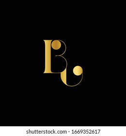 BL Initial Letters logo. Beautiful Logotype design for luxury company branding. Elegant identity design in gold.
