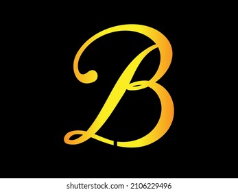 BL Initial Letters logo. Beautiful Logotype design for luxury company branding. Elegant identity design in gold.