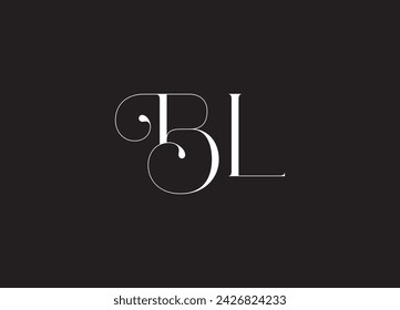 BL Initial Letters logo. Beautiful Logotype design for luxury company branding.