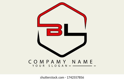BL Initial Letters logo.BL letter logo Elegant identity design illustration.