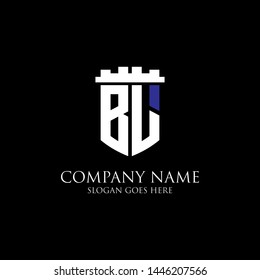 BL initial logo design inspiration, badge security GUARD logo design template