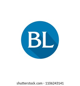 BL initial logo design vector