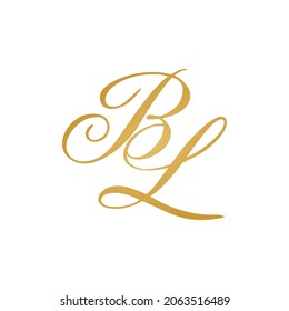 BL initial logo design vektor stock