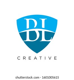 bl initial logo finance design vector