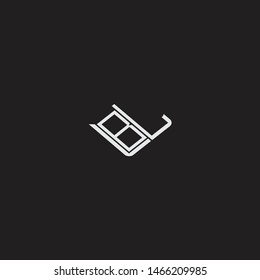 BL Initial Logo letters with rotate squere template