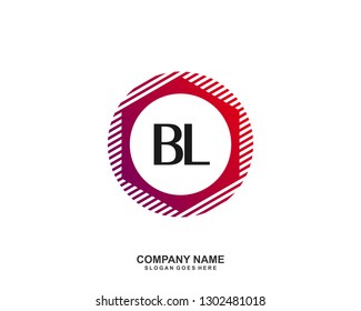 BL initial logo template vector