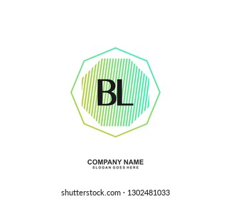 BL initial logo template vector