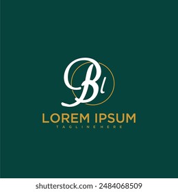 BL initial monogram for beauty and business logo