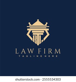 BL initial monogram logo for lawfirm vector design